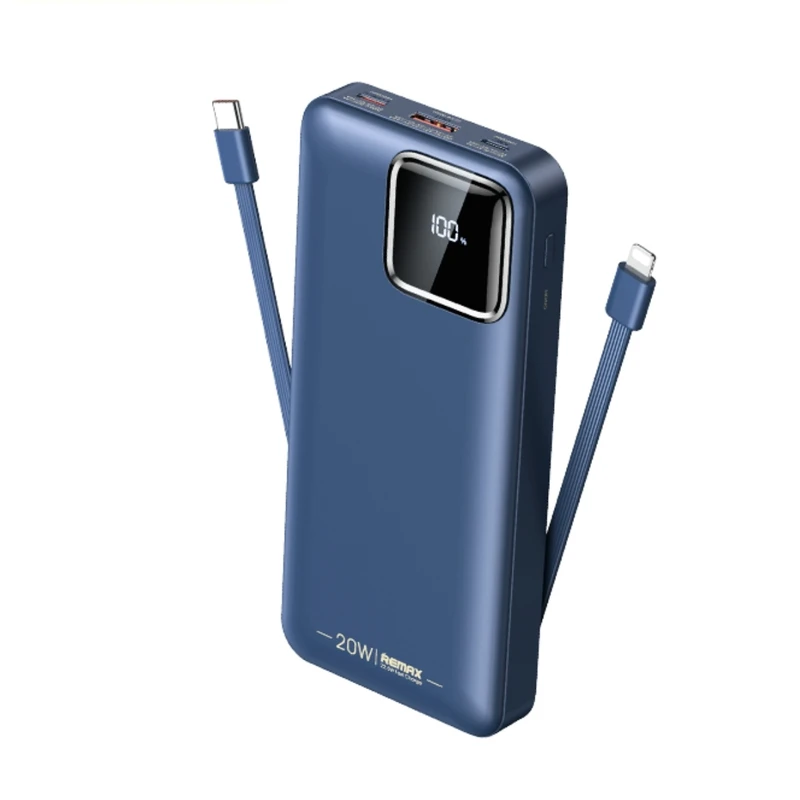 پاوربانک ریمکس مدل Fast Charge 22.5W Cabled ظرفیت 20000 میلی آمپر